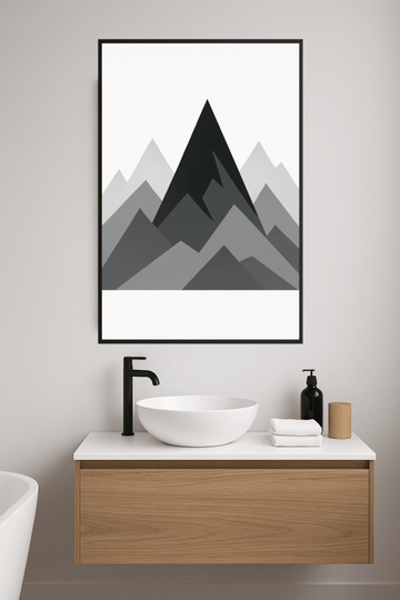 Abstrakcyjna Sztuka Szarej Góry - CasaNookDecor – plakat do druku