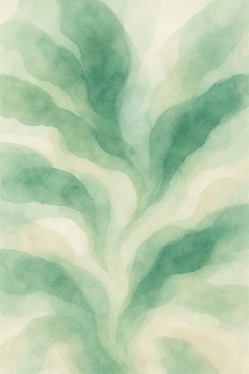 Abstrakcyjna Zielona Sztuka Akwarelowa - CasaNookDecor – plakat do druku