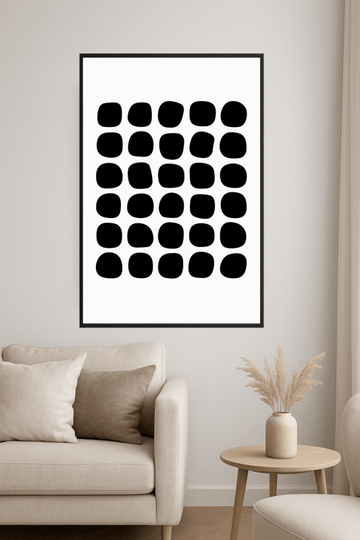 Abstrakcyjne Czarne Kształty Sztuki - CasaNookDecor