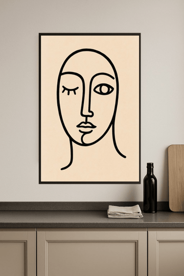 Abstrakcyjne Twarze Nr 2 - CasaNookDecor – plakat do druku