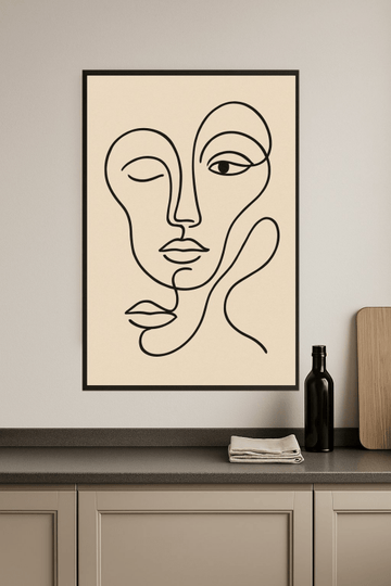 Abstrakcyjne Twarze Nr 3 - CasaNookDecor – plakat do druku