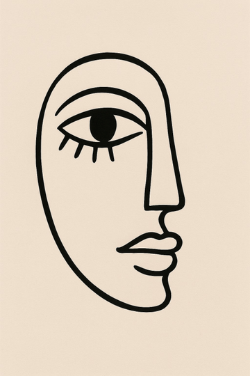 Abstrakcyjne Twarze Nr 4 - CasaNookDecor – plakat do druku