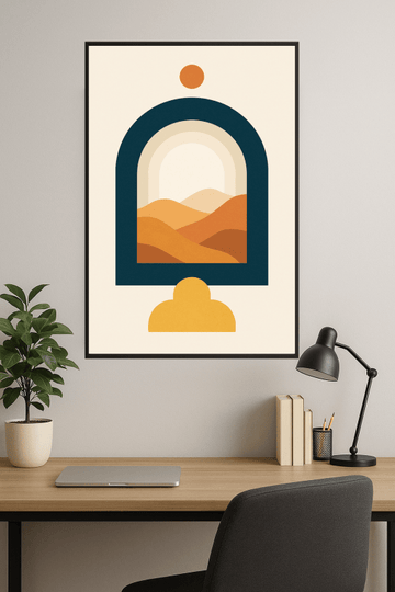 Abstrakcyjny Druk Sztuki Architektonicznej - CasaNookDecor