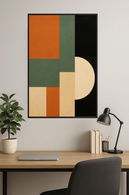 Abstrakcyjny Druk Sztuki Geometrycznej - CasaNookDecor