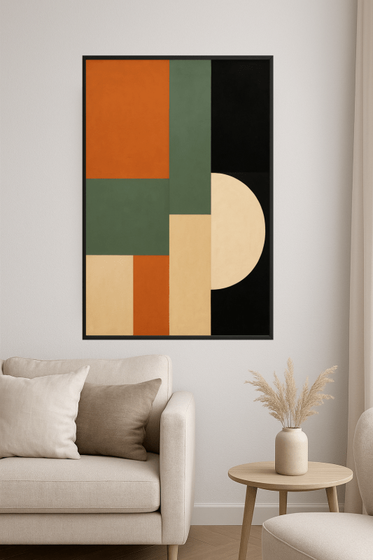 Abstrakcyjny Druk Sztuki Geometrycznej - CasaNookDecor