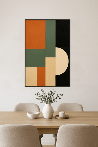 Abstrakcyjny Druk Sztuki Geometrycznej - CasaNookDecor