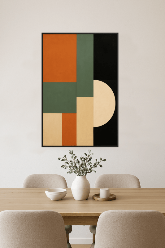 Abstrakcyjny Druk Sztuki Geometrycznej - CasaNookDecor