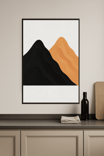 Abstrakcyjny Druk Sztuki Górskiej - CasaNookDecor