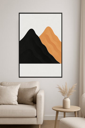 Abstrakcyjny Druk Sztuki Górskiej - CasaNookDecor