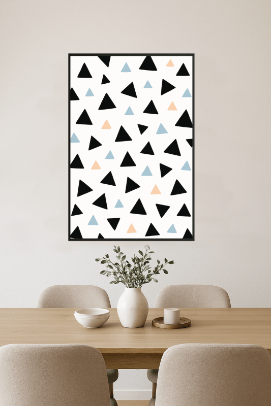 Abstrakcyjny Druk Sztuki Trójkątów - CasaNookDecor