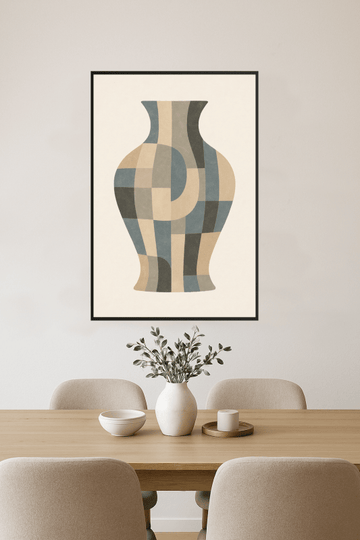 Abstrakcyjny Krzywy Wazon - CasaNookDecor – plakat do druku