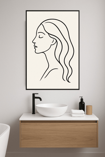 Abstrakcyjny Profil Kobiecy Sztuka - CasaNookDecor – plakat do druku