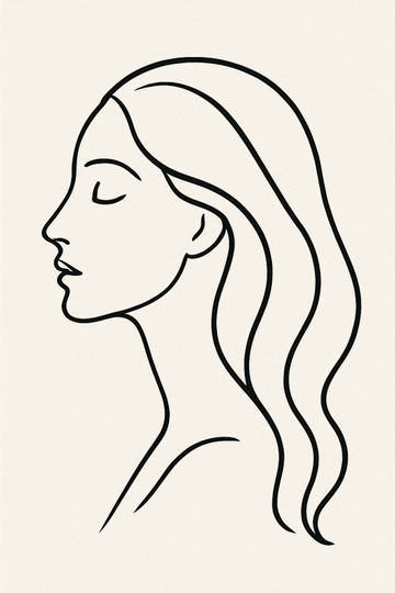 Abstrakcyjny Profil Kobiecy Sztuka - CasaNookDecor – plakat do druku