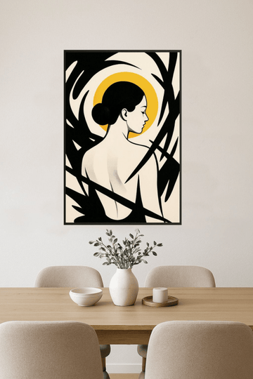 Abstrakcyjny Profil Kobiety - CasaNookDecor