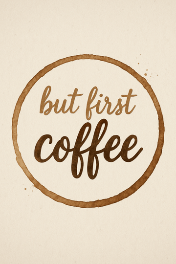 Ale Najpierw Kawa - Sztuka Ścienna - CasaNookDecor – plakat do druku