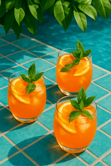 Artystyczny wydruk „Koktajle przy basenie” - CasaNookDecor