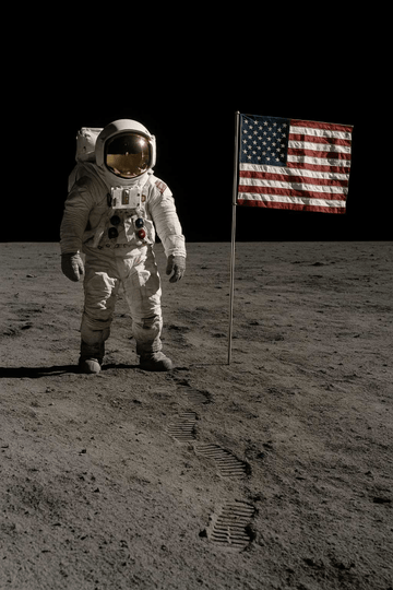 Astronauta Na Księżycu - CasaNookDecor – plakat do druku