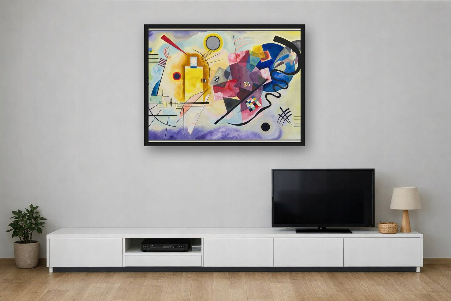 Żółty Czerwony Niebieski Kandinsky — Plakat – plakat na ścianę