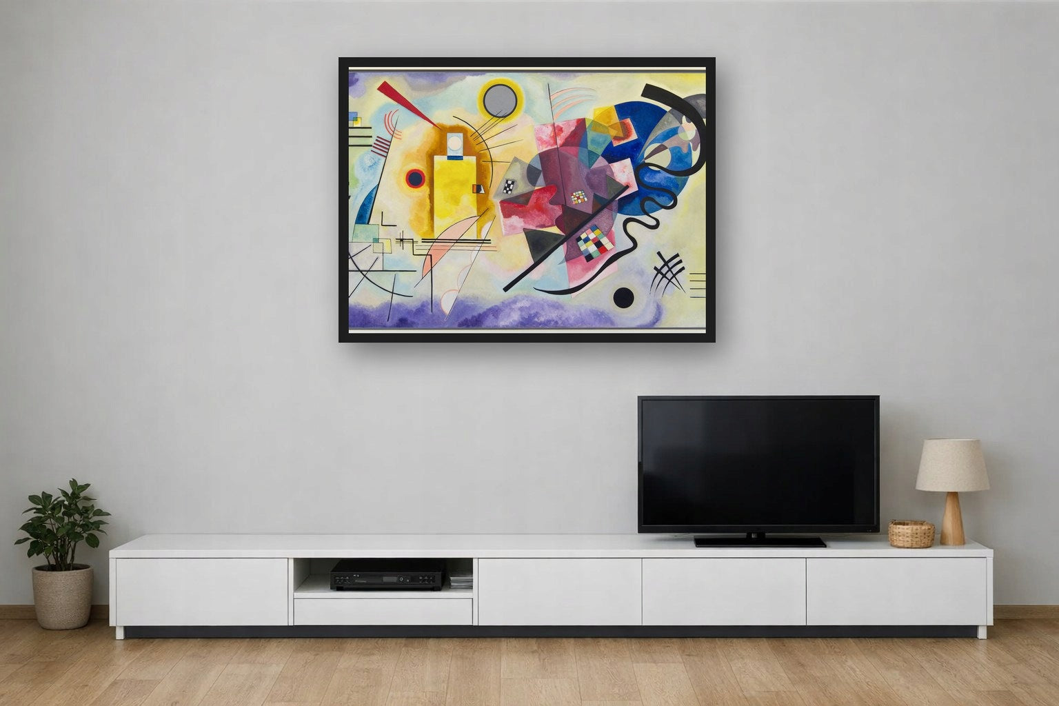 Żółty Czerwony Niebieski Kandinsky — Plakat