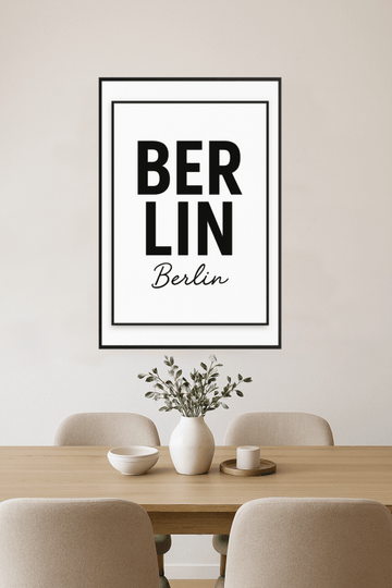 Berlin Minimalistyczny Plakat Sztuki - CasaNookDecor – plakat do druku