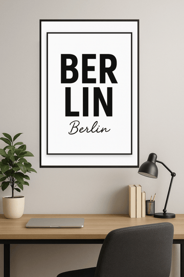 Berlin Minimalistyczny Plakat Sztuki - CasaNookDecor – plakat do druku