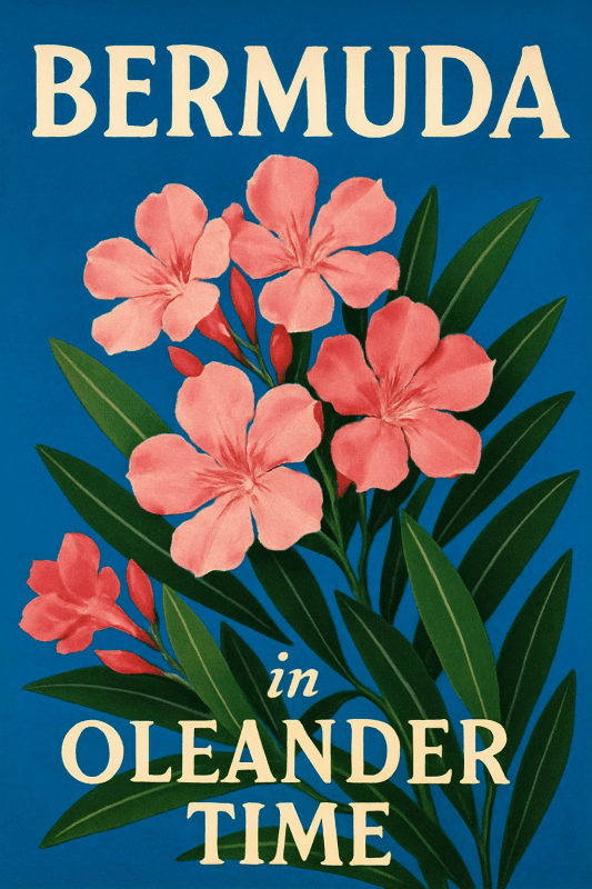 Bermudzki Oleander - Grafika Artystyczna - CasaNookDecor