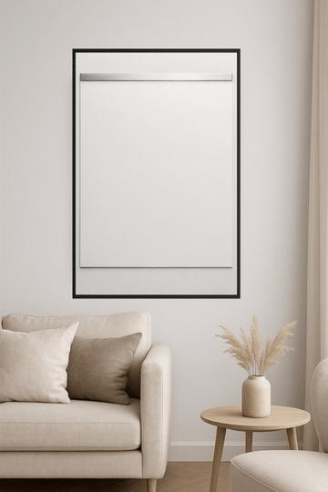 Biała Powierzchnia Z Srebrnym Akcentem - CasaNookDecor – plakat do druku