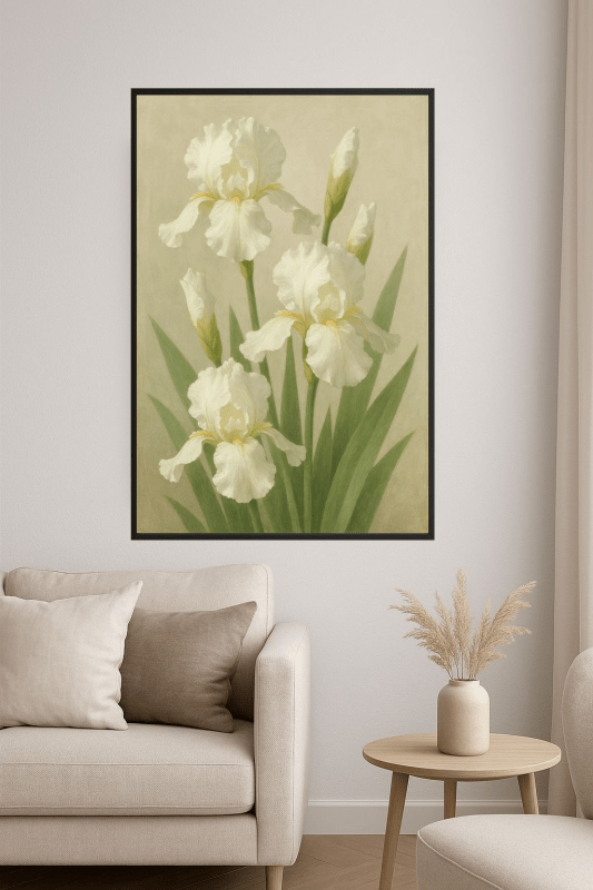 Białe Irysy Ogawy Kazumasy - CasaNookDecor