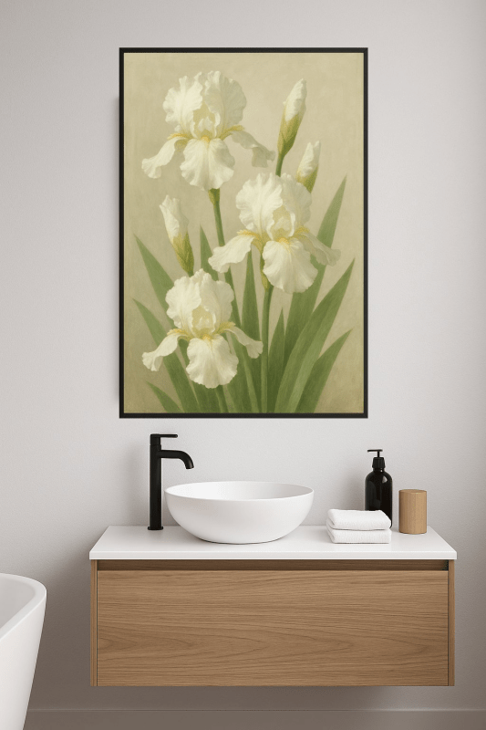 Białe Irysy Ogawy Kazumasy - CasaNookDecor