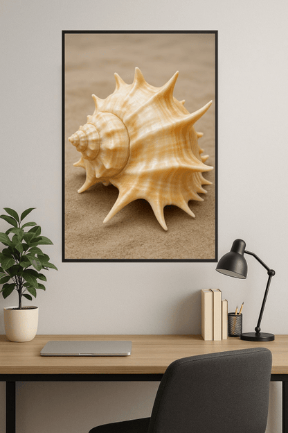 Błyszcząca Kremowa Muszla Morska - CasaNookDecor