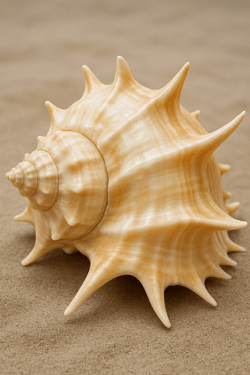 Błyszcząca Kremowa Muszla Morska - CasaNookDecor – plakat do druku