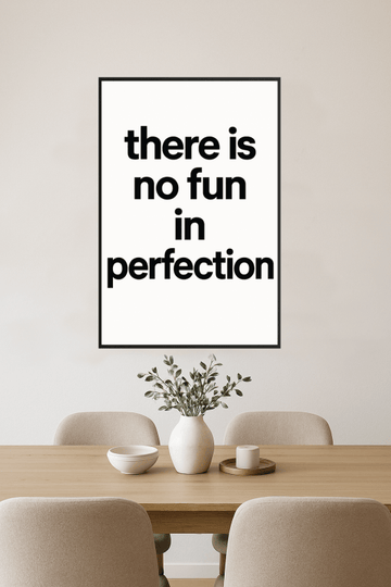 Brak Zabawy W Perfekcji Plakat - CasaNookDecor – plakat do druku
