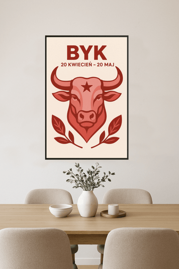 Byk Zodiakalny Plakat Sztuki - CasaNookDecor