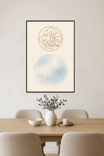 Chmura I Akwarelowy Design - CasaNookDecor – plakat do druku