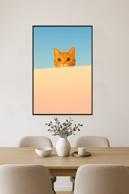 Ciekawy Kot - Sztuka Ścienna - CasaNookDecor