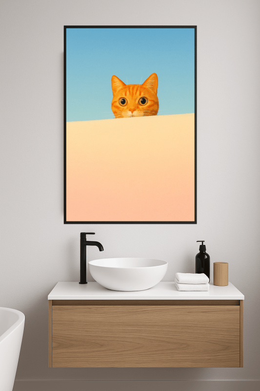 Ciekawy Kot - Sztuka Ścienna - CasaNookDecor