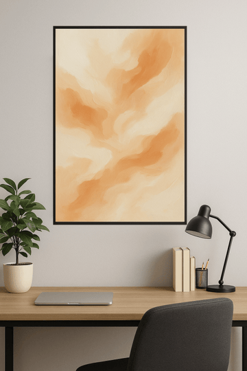 Ciepła abstrakcyjna sztuka - CasaNookDecor