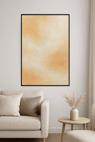 Ciepły Beżowy Abstrakcyjny Obraz - CasaNookDecor – plakat do druku