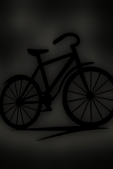 Czarna Sylwetka Roweru Sztuka - CasaNookDecor – plakat do druku
