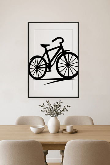 Czarna Sylwetka Roweru Sztuka - CasaNookDecor – plakat do druku