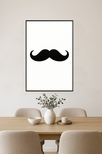 Czarna Sztuka Z Wąsami - CasaNookDecor – plakat do druku