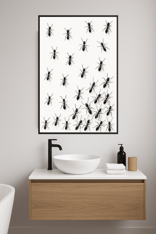 Czarne Mrówki Sztuka Ścienna - CasaNookDecor