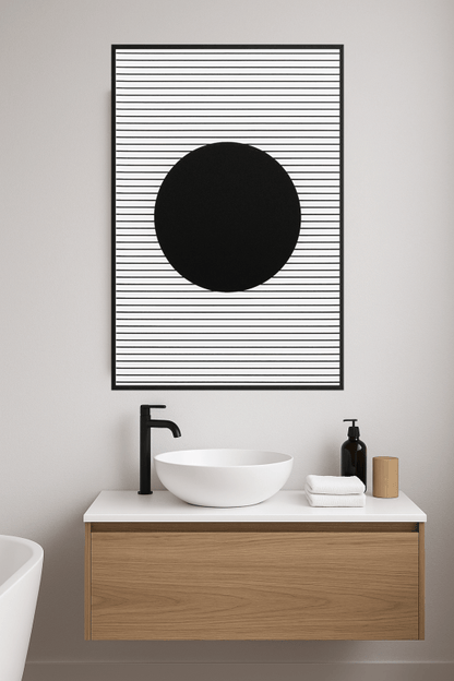 Czarny Krąg - Druk Sztuki - CasaNookDecor