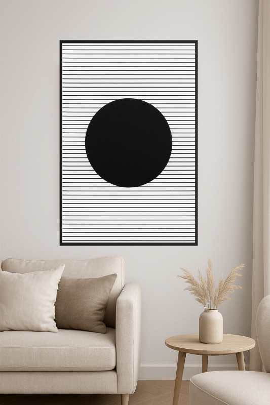 Czarny Krąg - Druk Sztuki - CasaNookDecor