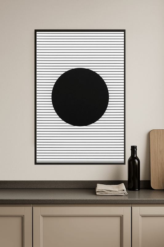 Czarny Krąg - Druk Sztuki - CasaNookDecor