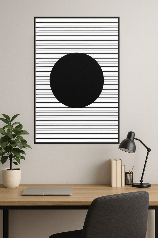 Czarny Krąg - Druk Sztuki - CasaNookDecor