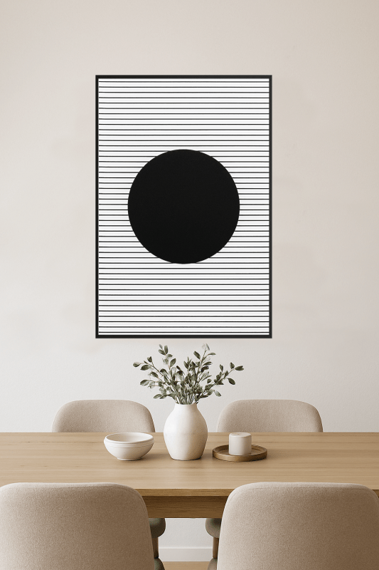 Czarny Krąg - Druk Sztuki - CasaNookDecor