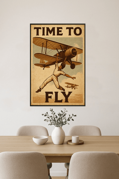 Czas Na Lot - Plakat Vintage - CasaNookDecor