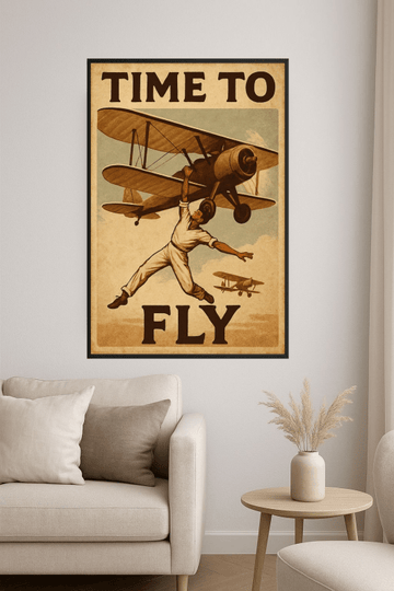 Czas Na Lot - Plakat Vintage - CasaNookDecor – plakat do druku