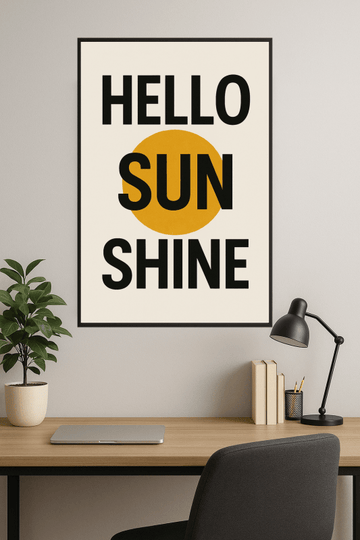 Cześć Słoneczny Blask - Sztuka Ścienna - CasaNookDecor – plakat do druku